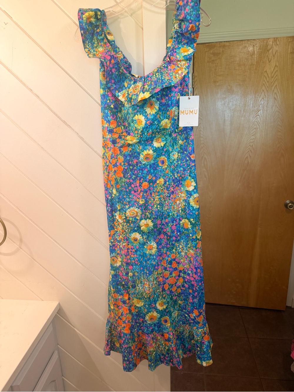 Show Me Your Mumu Teal Multi Floral Dress